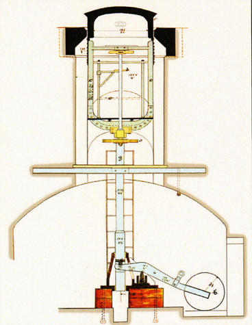 Gladsaxefortet. Konstruktionstegning for observationstårn.